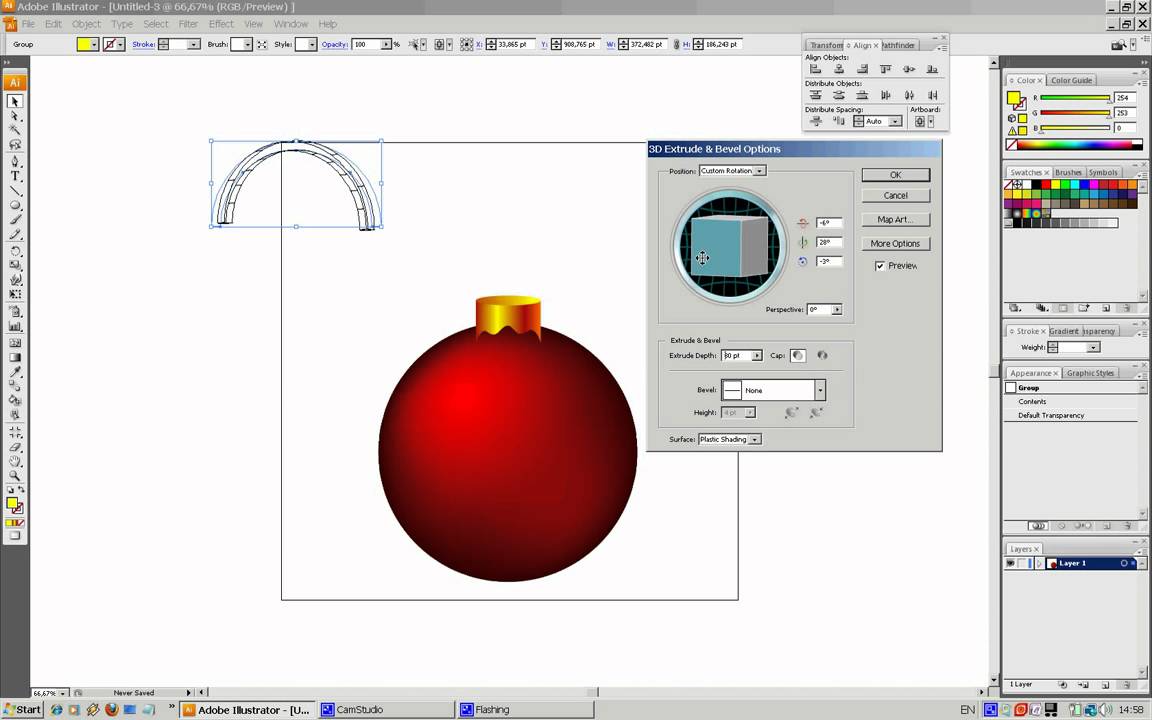 Adobe Illustrator tutorial: Vector christmas ball