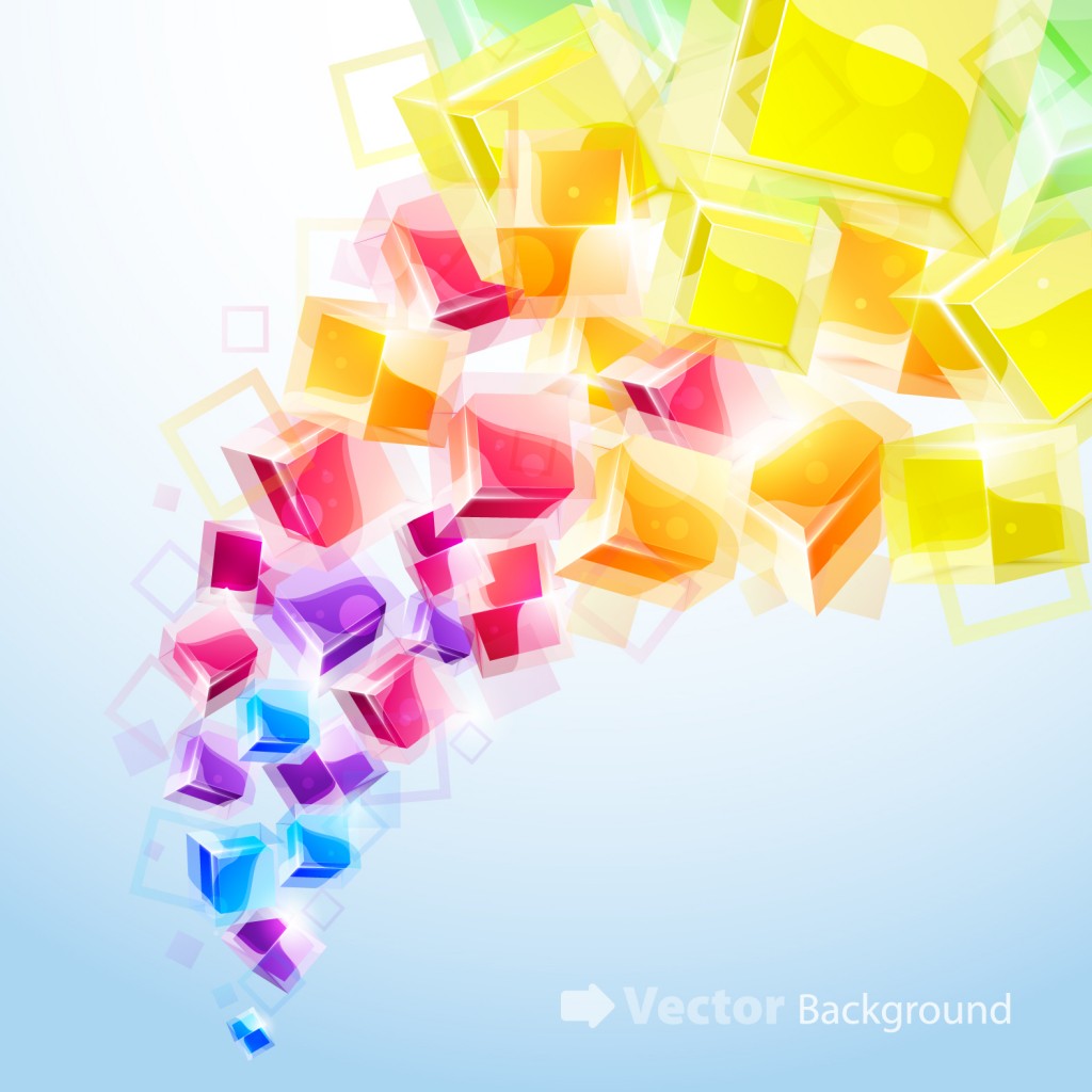Vector background with colorful cubes