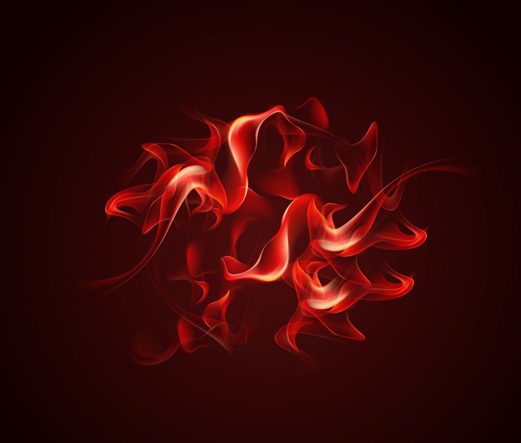 Abstract vector background with fire