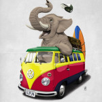 Elephant Drives a Bus
