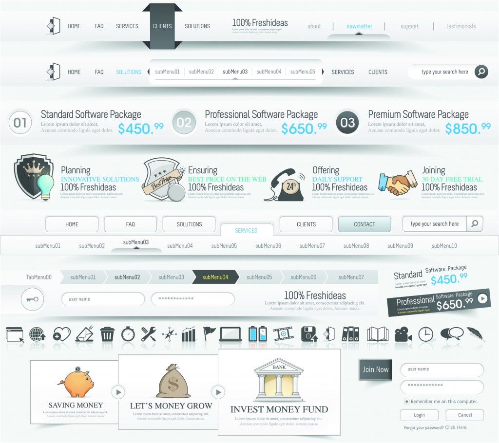 Vector Web Desing Elements