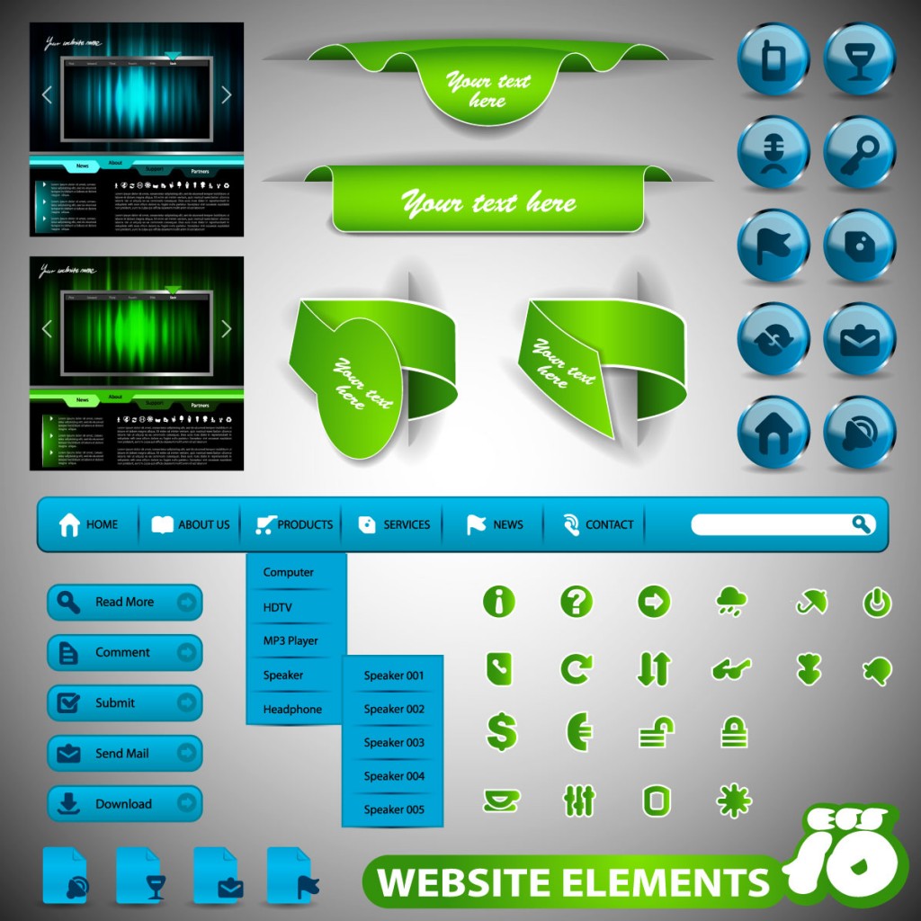 Web Design Elements and Icons