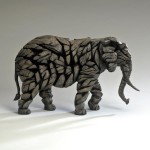 Gray elephant sculpture