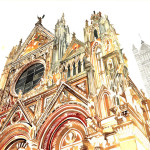 Watercolor Paintings of Architectural Landmarks by Maja Wronska