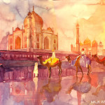 Watercolor Paintings of Architectural Landmarks by Maja Wronska