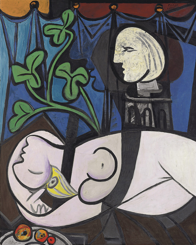 Nude, Green Leaves and Bust by Pablo Picasso