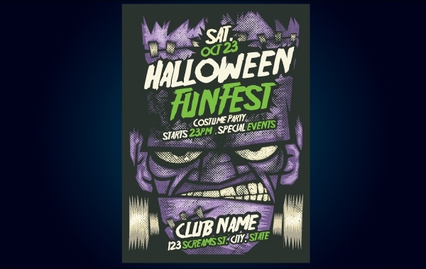 3cd065d894bd04efa8065be611b3dfb6-frankenstein-halloween-flyer-template