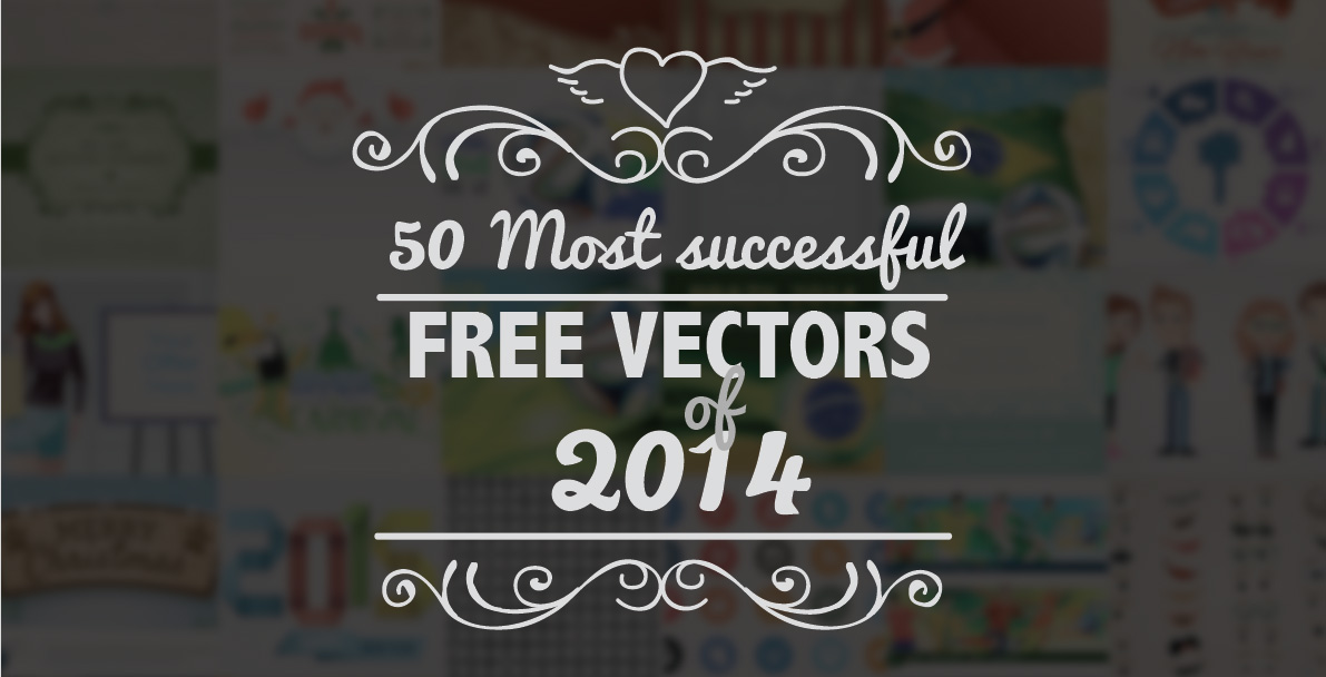 50 Most successful Free Vectors of 2014 by Vector Open Stock