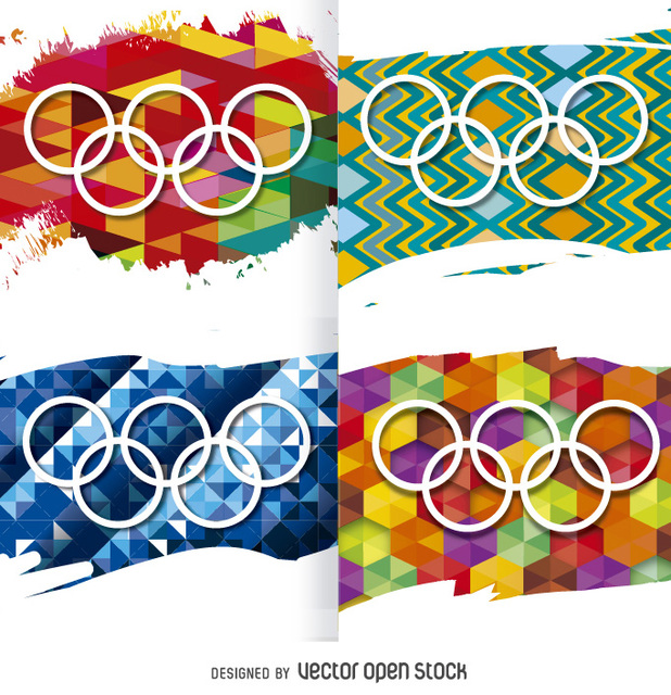 Rio 2016 - Olympic rings on backgrounds