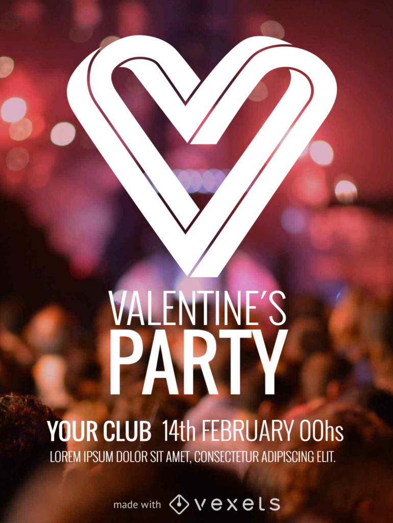 Valentine's Day flyer design