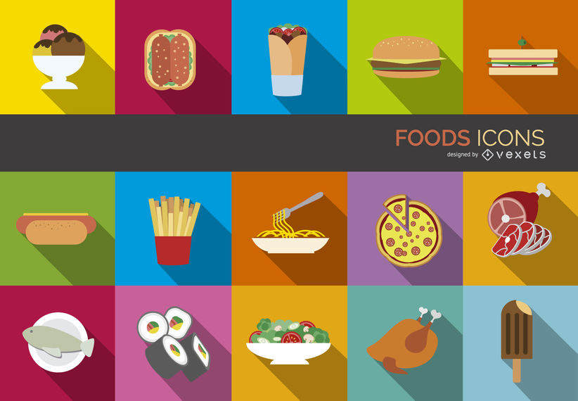 Flat Food Icons