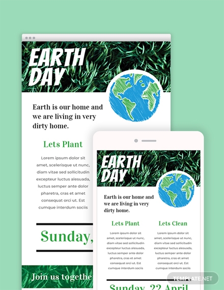 Earth Day Email Newsletter Template