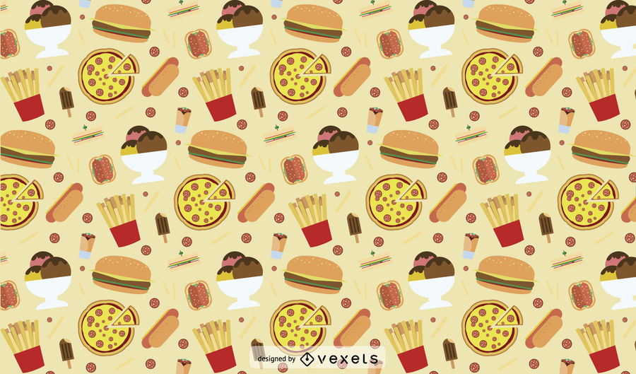 Junk Food Pattern Design