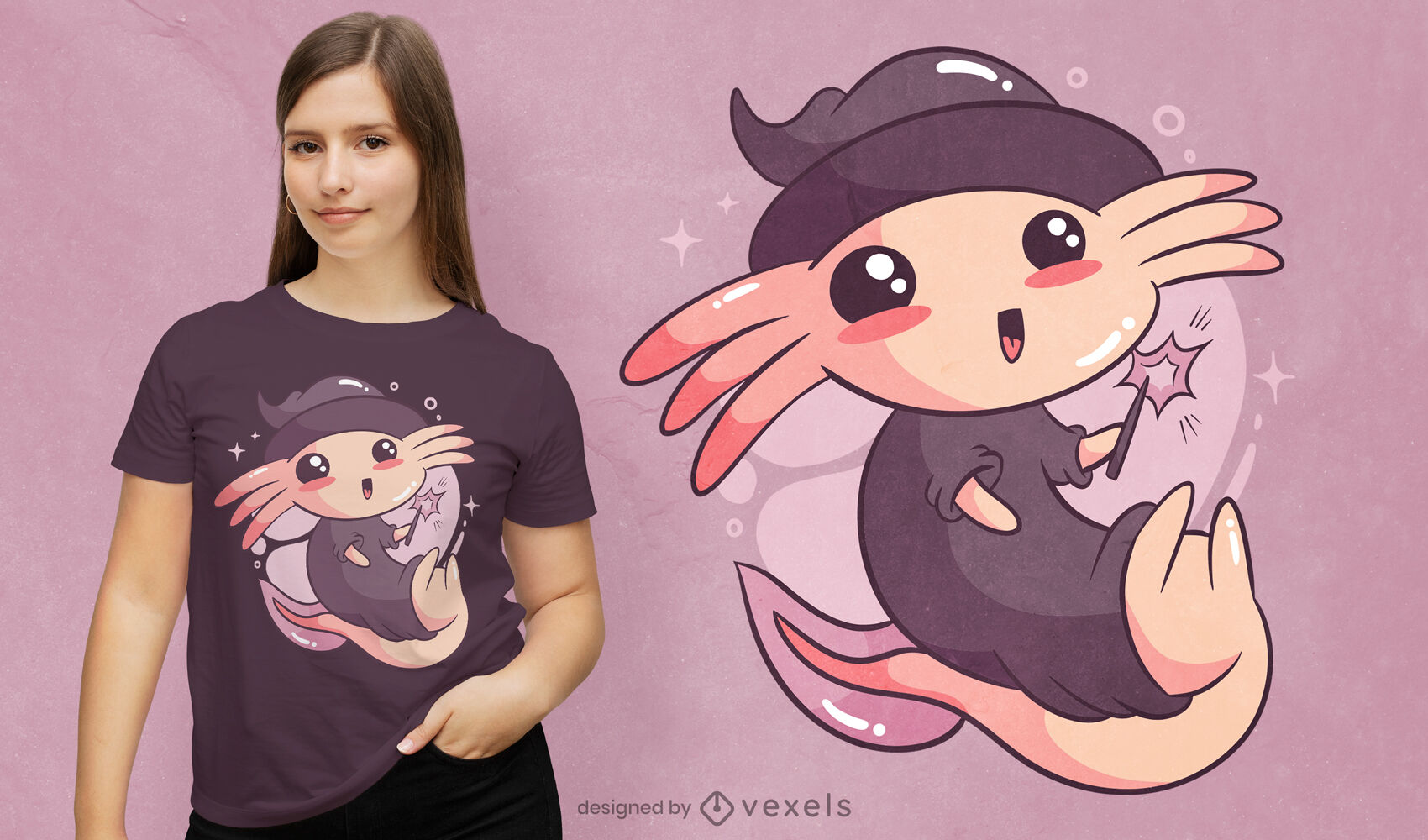 Axolotl T-shirt design