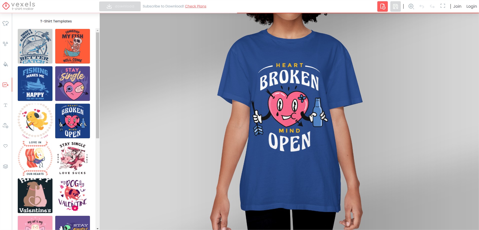 T-shirt Maker Valentine's Day design