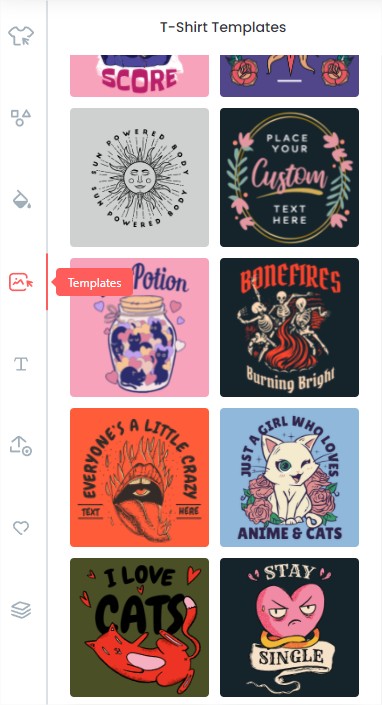 T-shirt design templates
