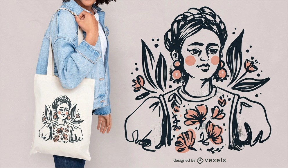 Tote bag design with an illustration