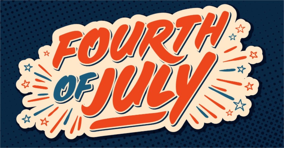 Fourth of July lettering design