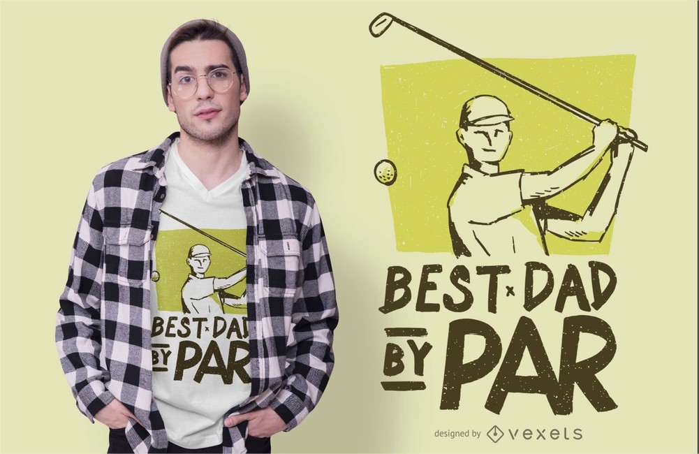Golf father t-shirt design
