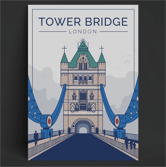 London travel poster design