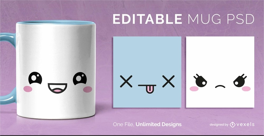 Cute cartoon face design