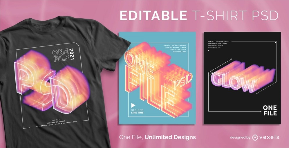 Gradient text t-shirt design