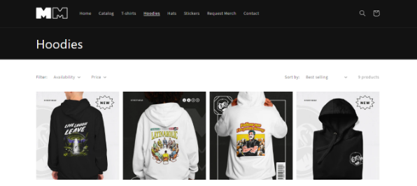 Mario's merch store