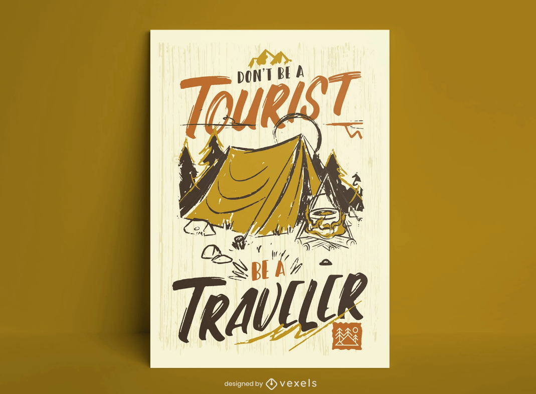 traveler quote poster design