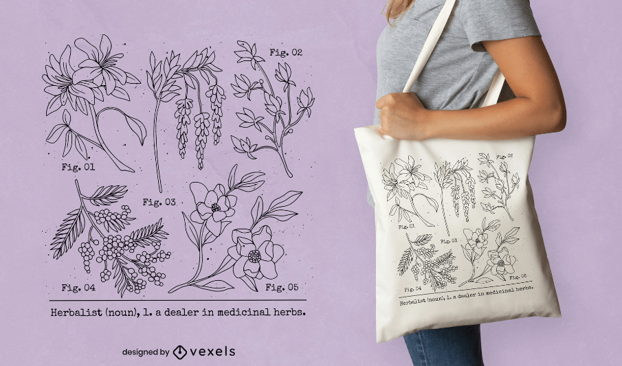 Floral tote bag