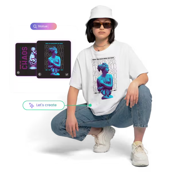Girl with designed t-shirt