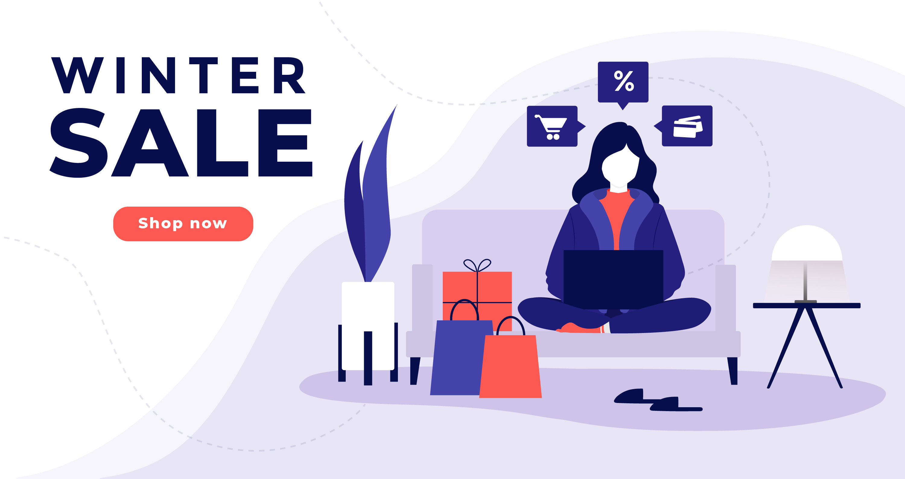 girl preping a winter sale
