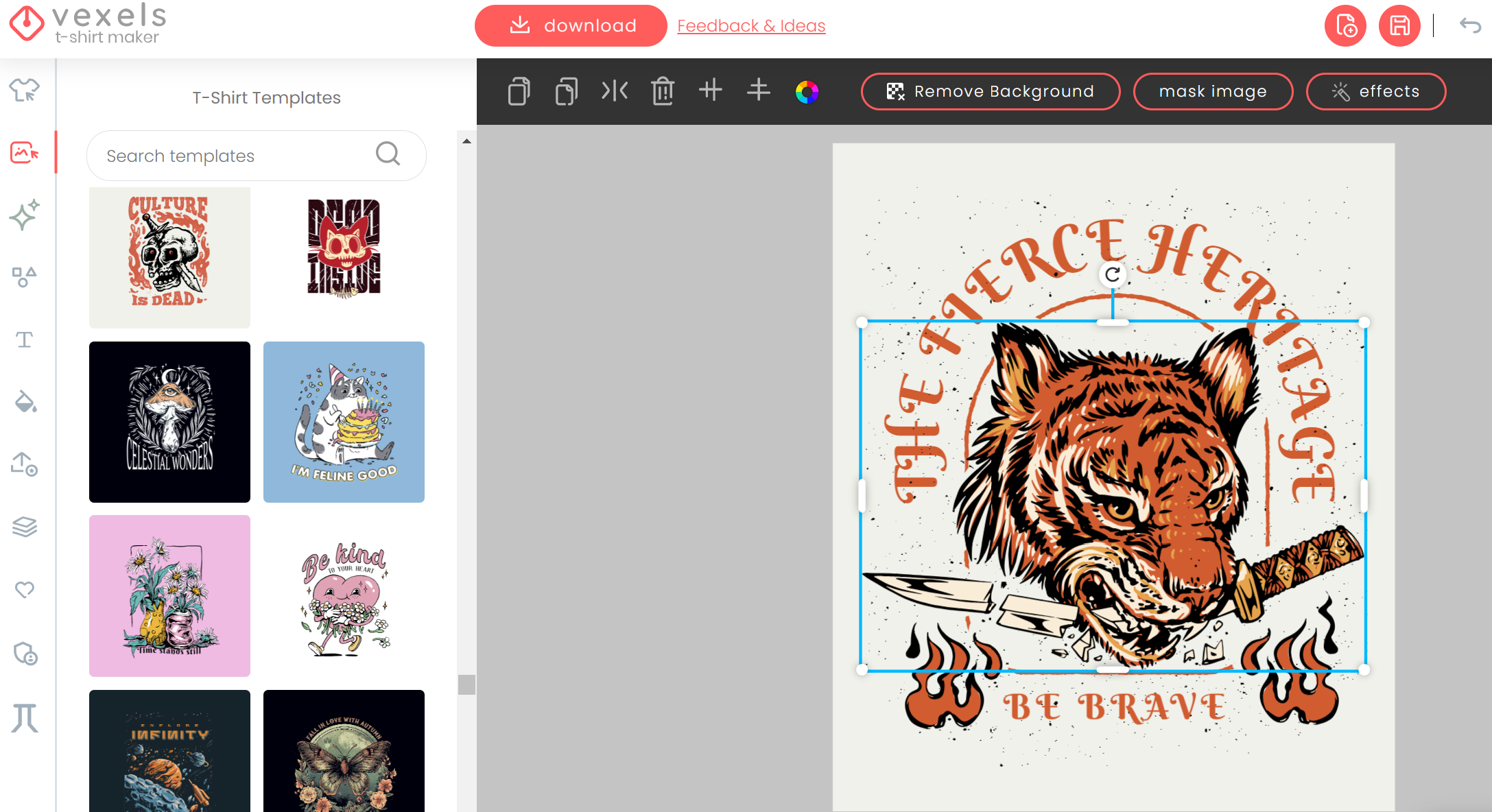 preview of t shirt maker templates
