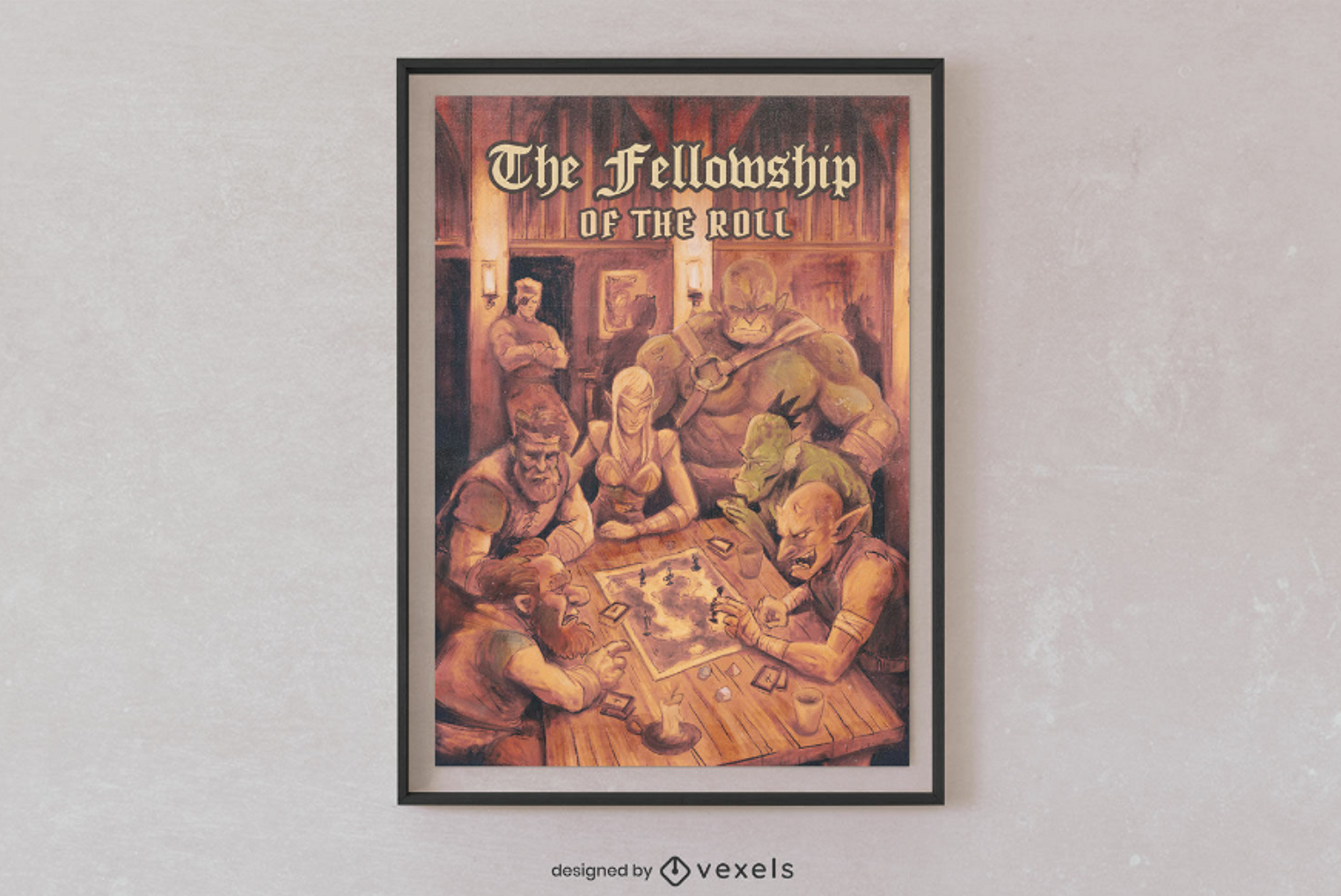 design with fantasy font