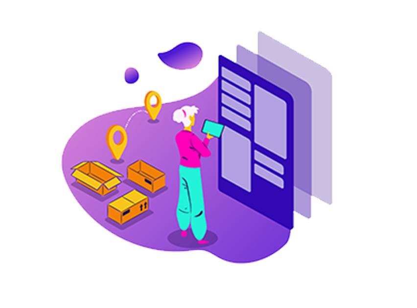 girl navigating on an ecommerce