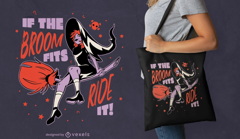 witch in a tote bag