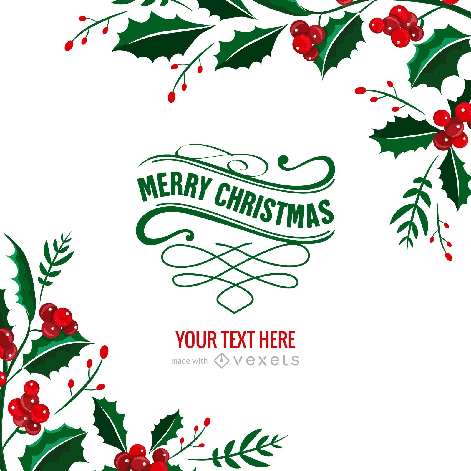 Christmas Card Editable Template Free Download