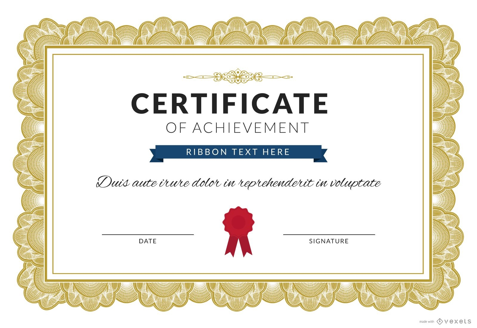 Certificate of achievement maker - Editable design