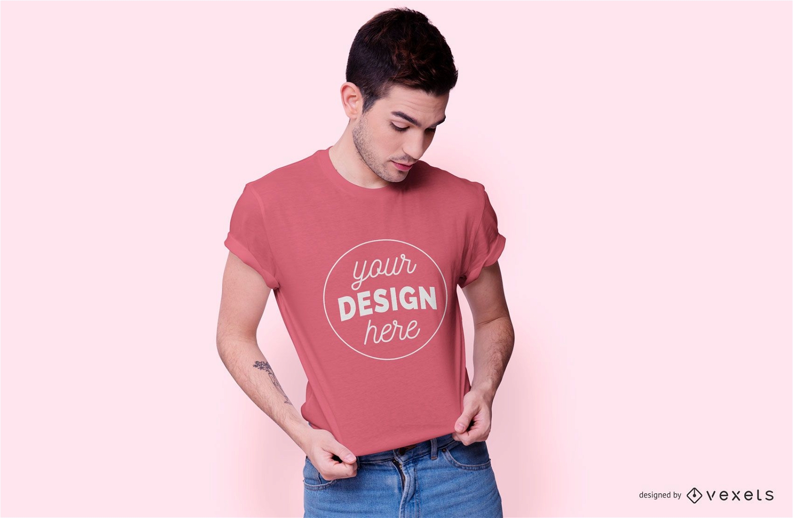 Download Male Model T-shirt Mockup Design - PSD Mockup Download