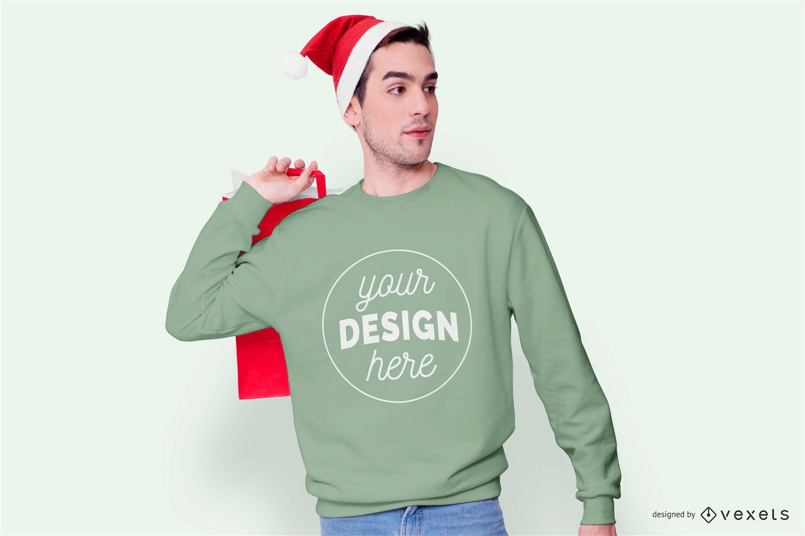 Download Sweatshirt Model Christmas Mockup - PSD Mockup Download