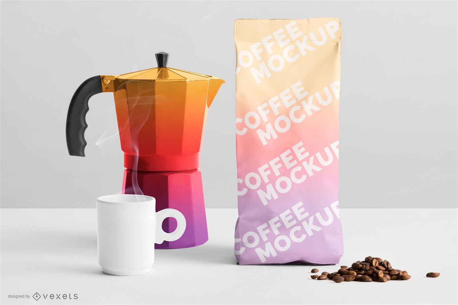 Download Gradient Coffee Packaging Mockup - PSD Mockup Download