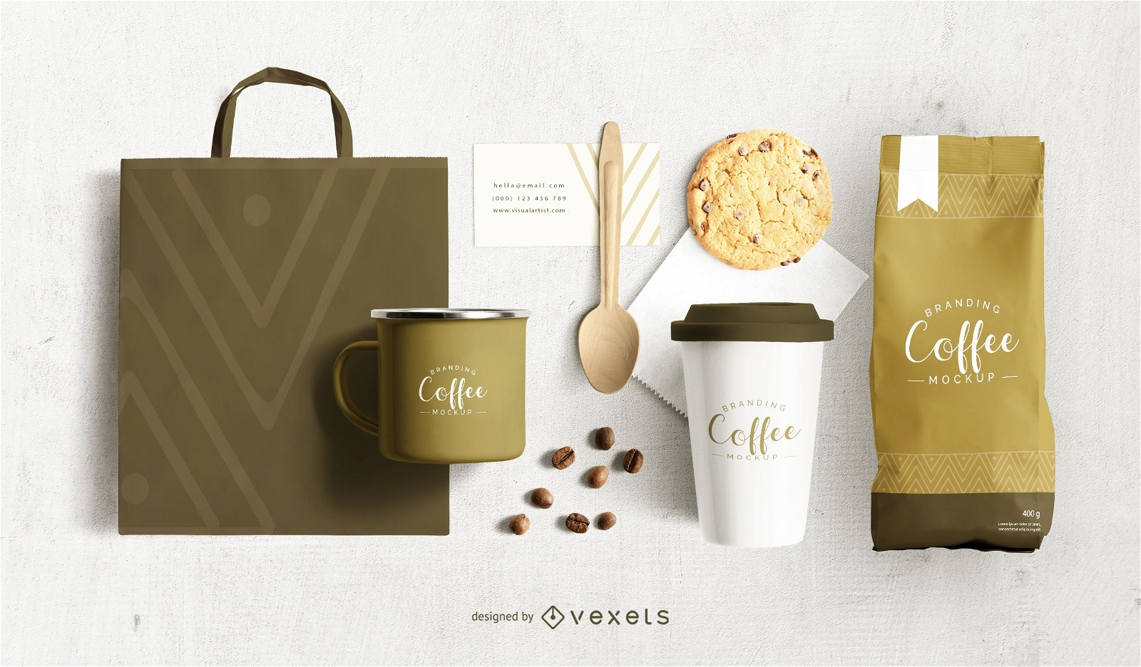 Coffee Branding Mockup Design - PSD Mockup Download