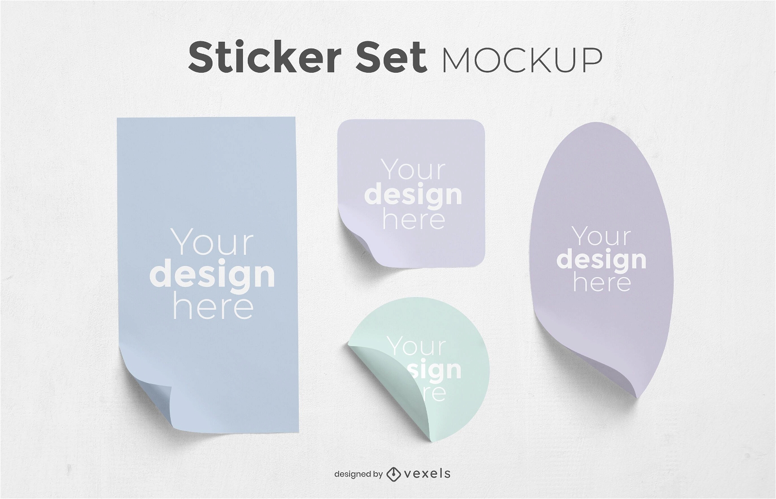 Download Stickers Mockup Set - PSD Mockup Download