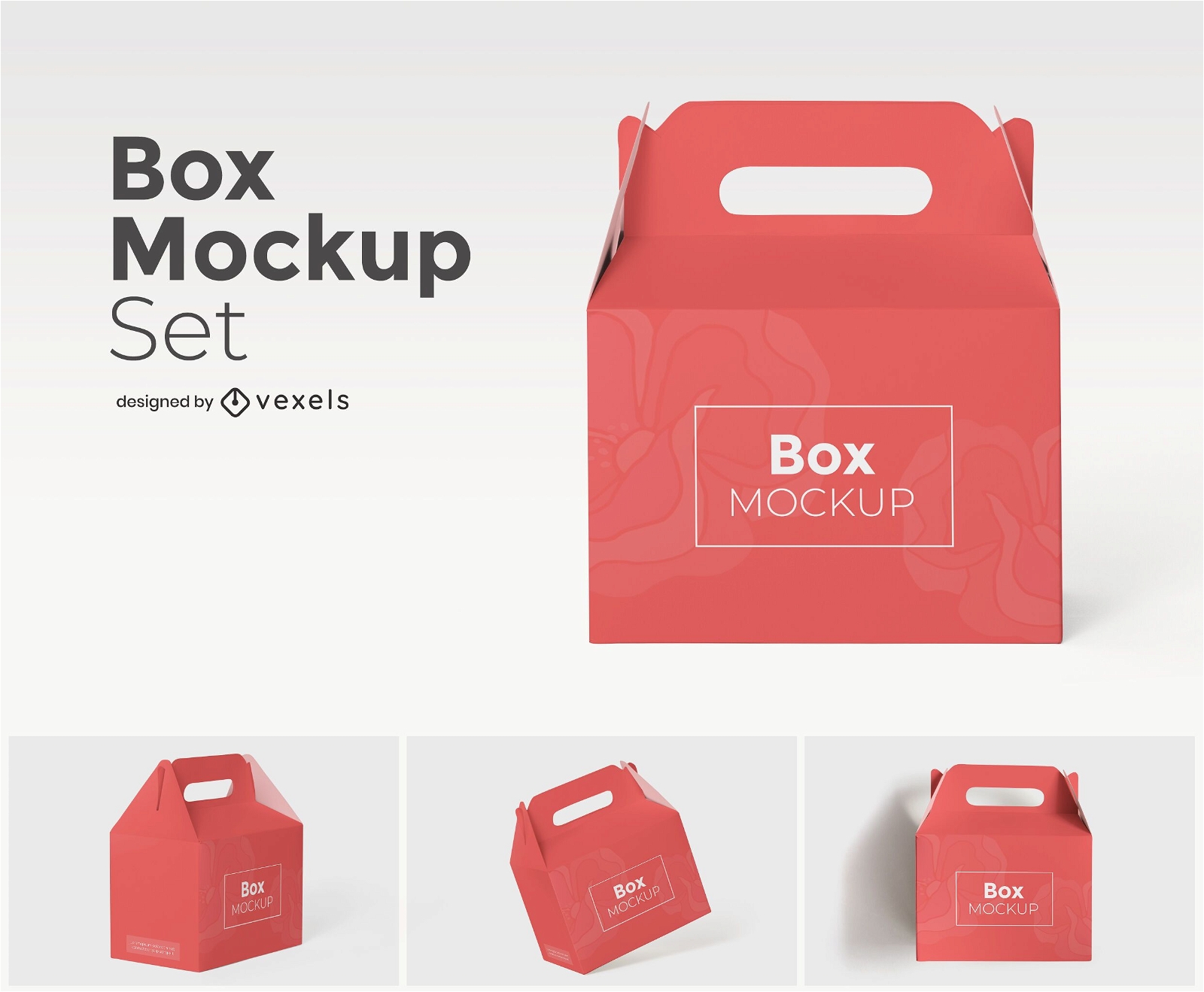 Box With Handle Mockup Set - PSD Mockup Download