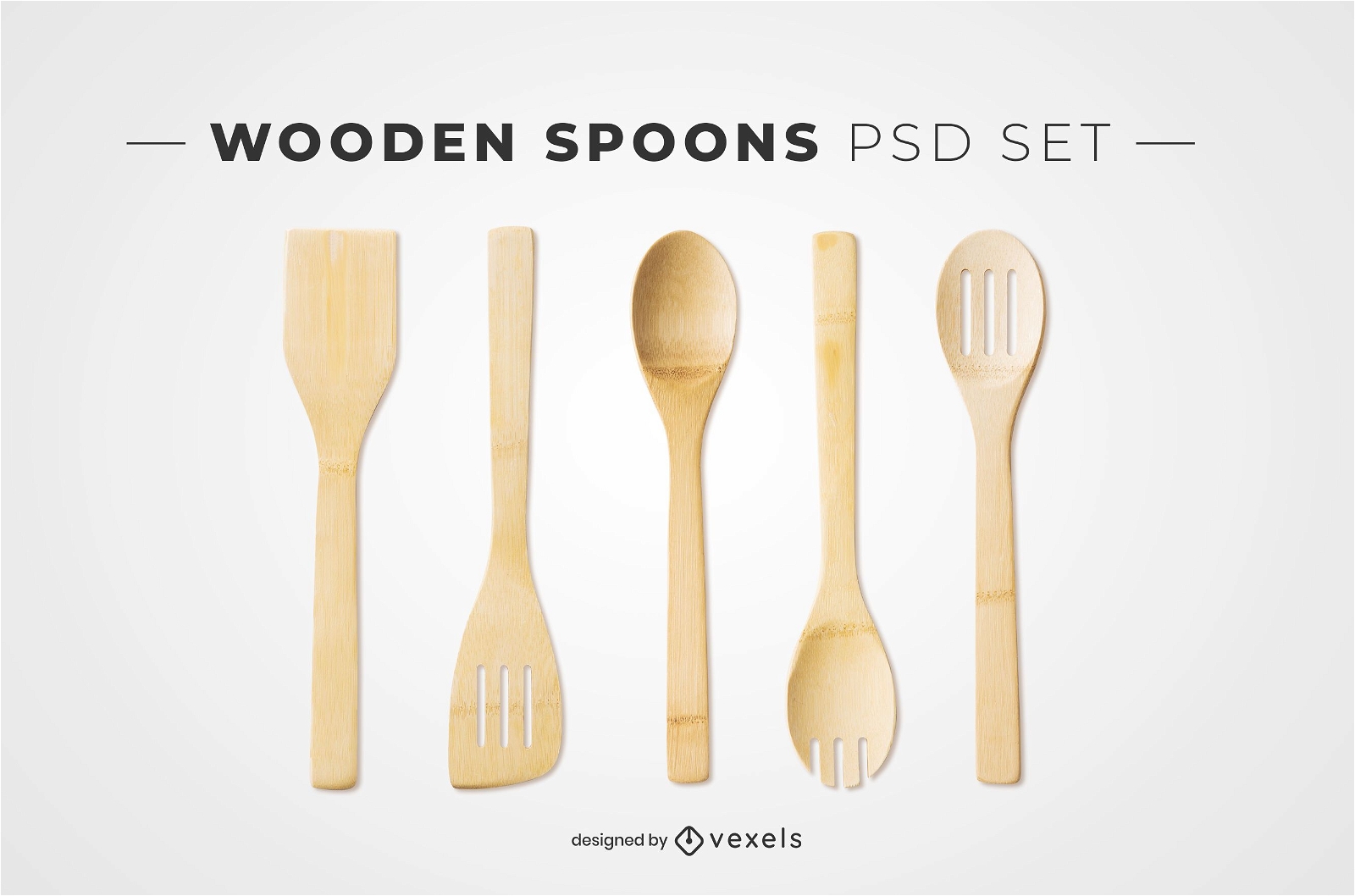 Download Wooden Spoons Psd Elements For Mockups - PSD Mockup Download