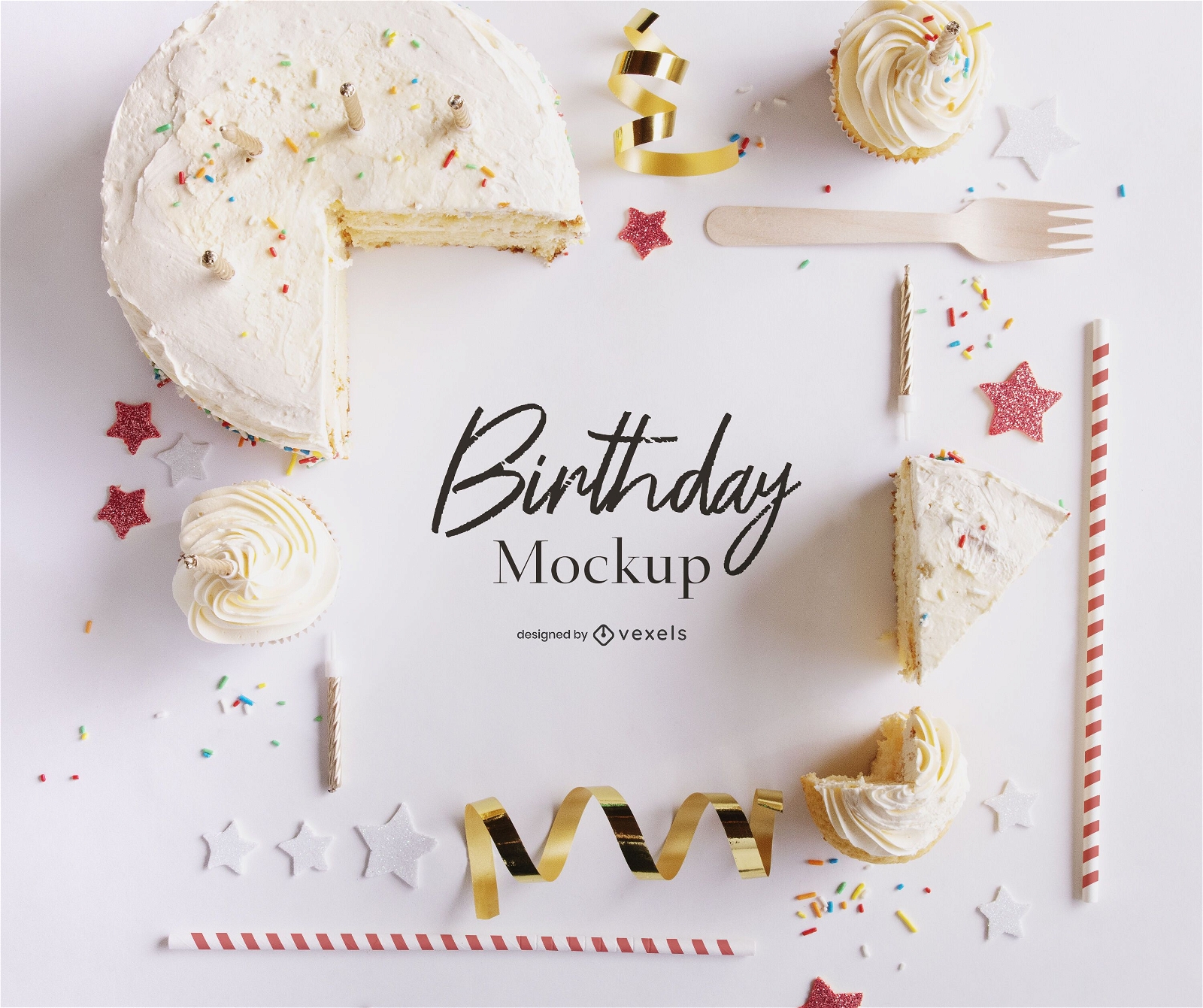 Download Birthday Party Mockup Composition - PSD Mockup Download